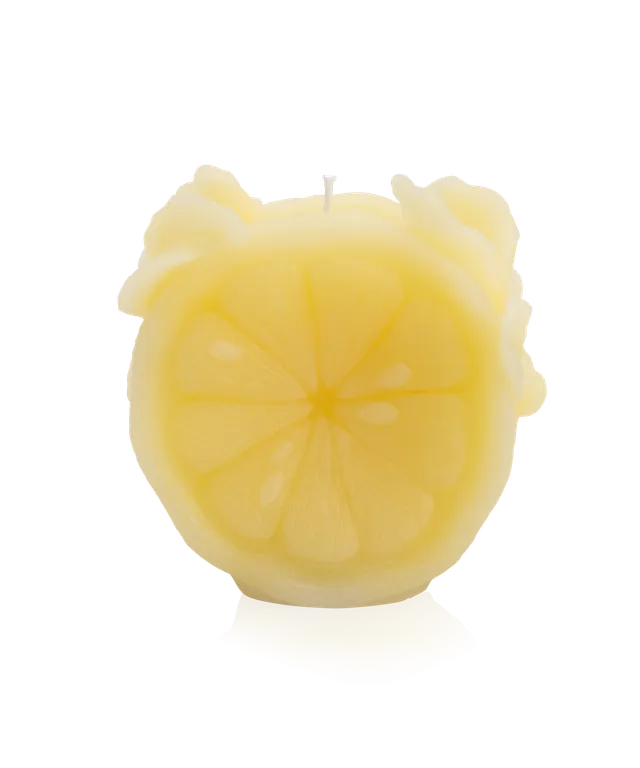 daum-d-coration-cristal-citrus-bougie-jaune image 1