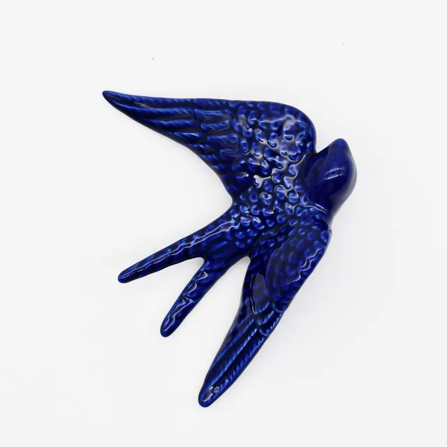 luisa-paix-o-hirondelle-c-ramique-bleue-14-cm-traditionnelle image 1