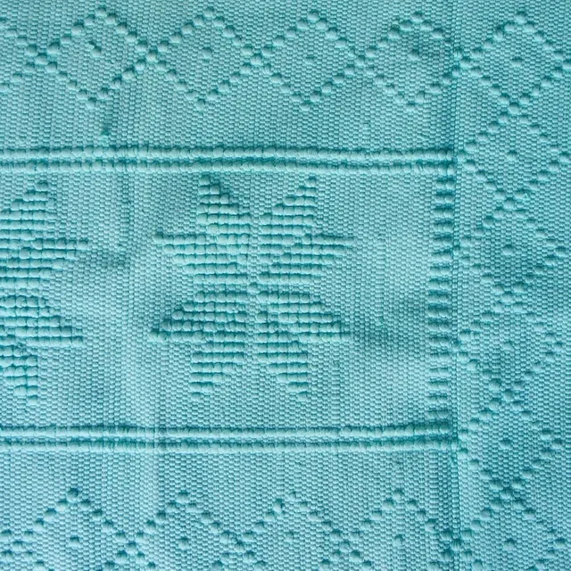 luisa-paix-o-tapis-coton-vert-100x50-cm-lavable image 1