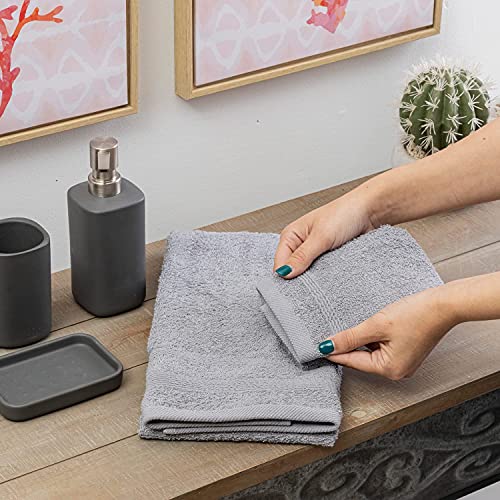 baroni-home-afrodite-lot-2-serviettes-coton-gris-55x100-40x55cm image 7