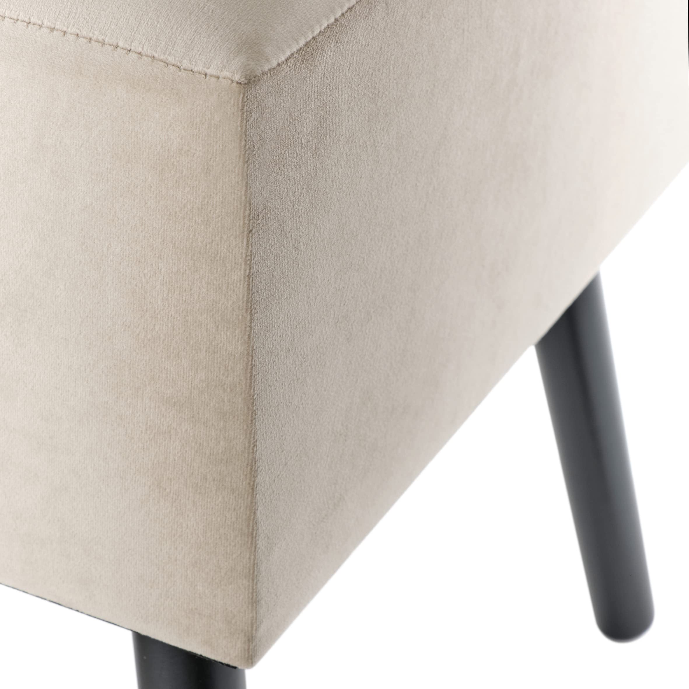 baroni-home-pouf-velours-beige-40x33x46-pieds-bois-salon image 3