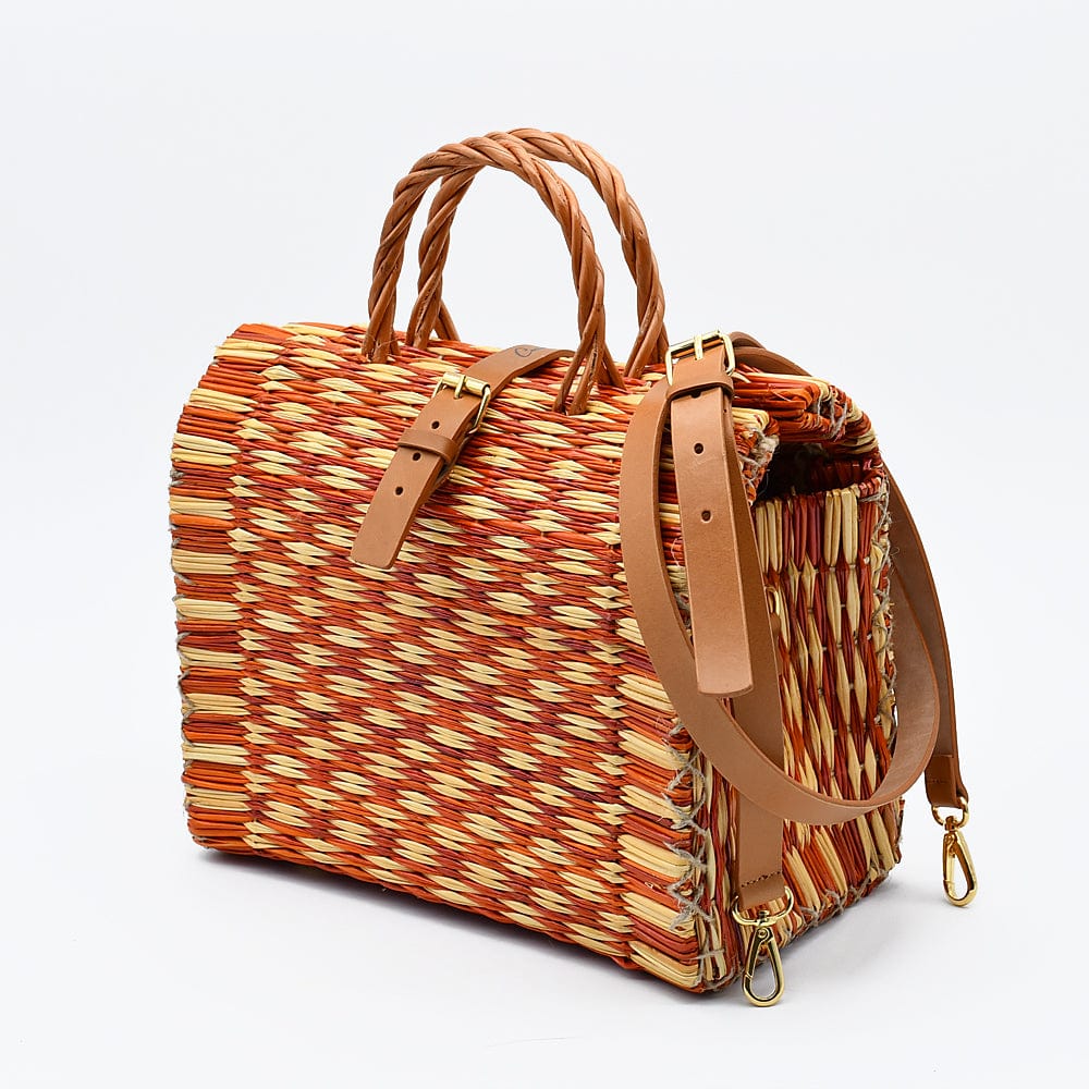 luisa-paix-o-sac-cabas-jonc-orange-26-cm image 2
