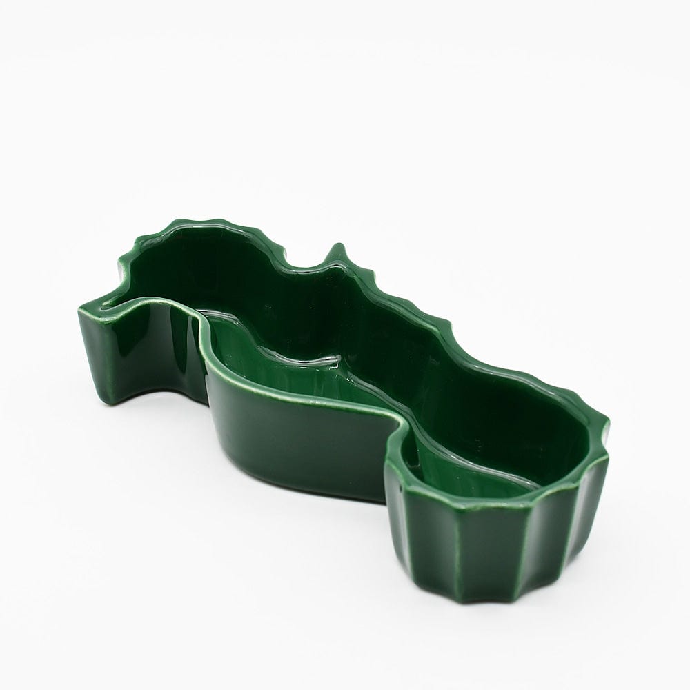 luisa-paix-o-vaisselle-portugaise-plat-hippocampe-vert-18-cm-c-ramique image 2