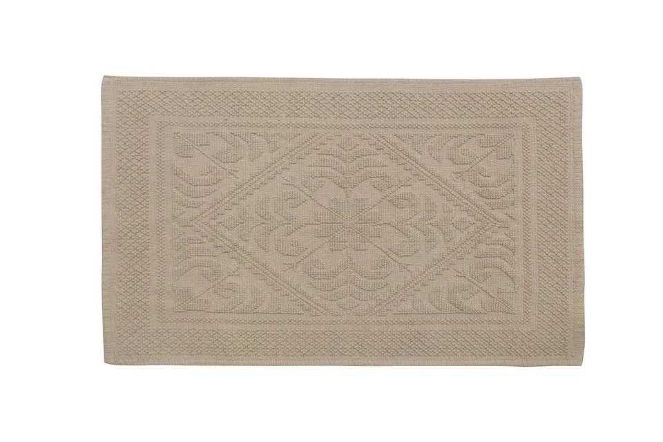 baroni-home-tapis-bain-coton-taupe-50-x-80-cm image 1