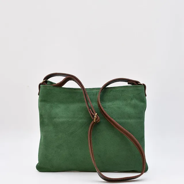 luisa-paix-o-accessoires-sac-bandouli-re-daim-vert-30cm image 1