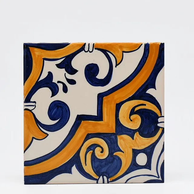 luisa-paix-o-azulejo-padr-o-carreau-15x15cm-peint-main image 1