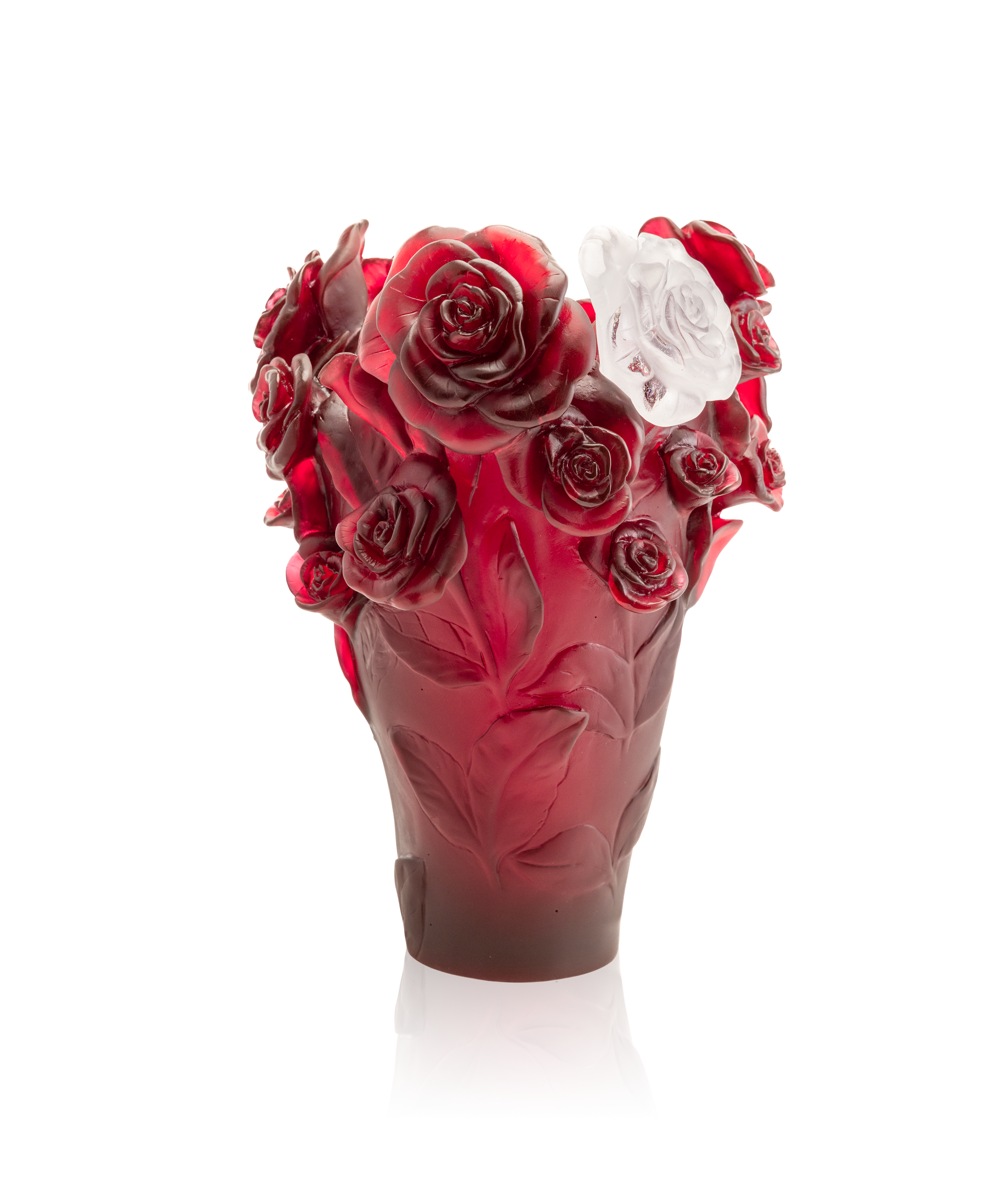 daum-univers-v-g-tal-rose-passion-vase-rouge-cristal-fleur image 1