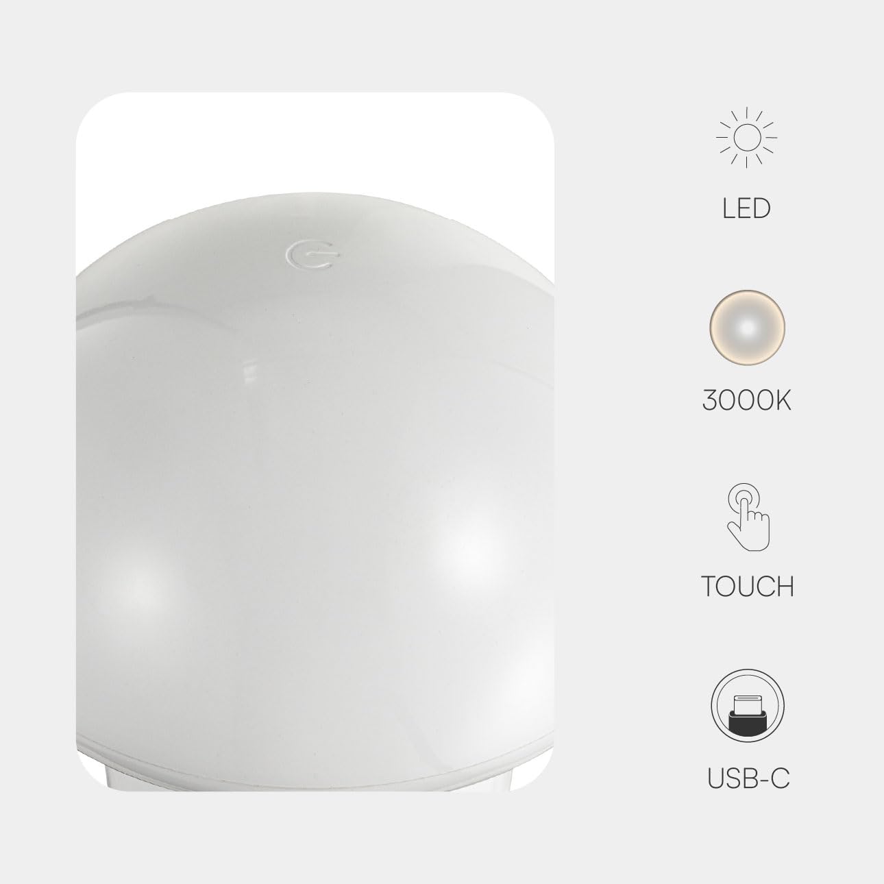 baroni-home-illuminazione-lampe-led-champignon-blanche-usb-c image 4