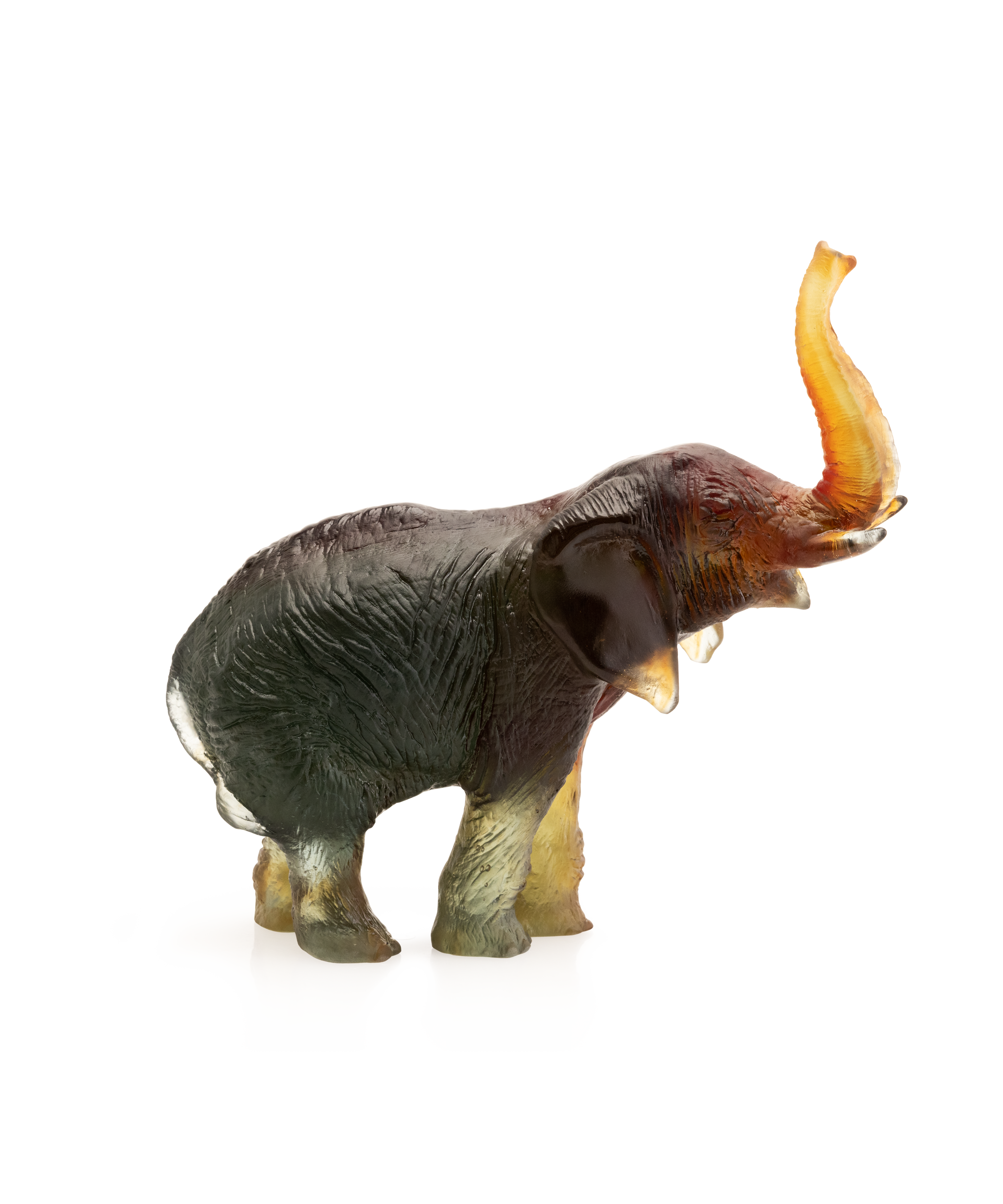 daum-l-phant-sculpture-vert-ambre-leroy image 1