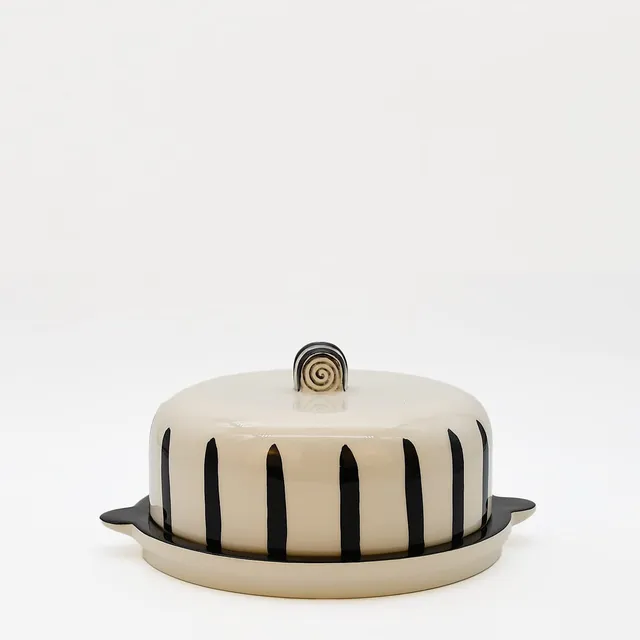 luisa-paix-o-costa-nova-mar-plateau-fromage-cloche-noir-24cm image 1