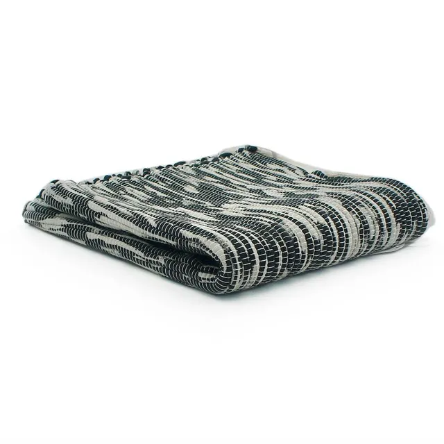luisa-paix-o-tapis-coton-100x50-cm-noir-et-gris image 1