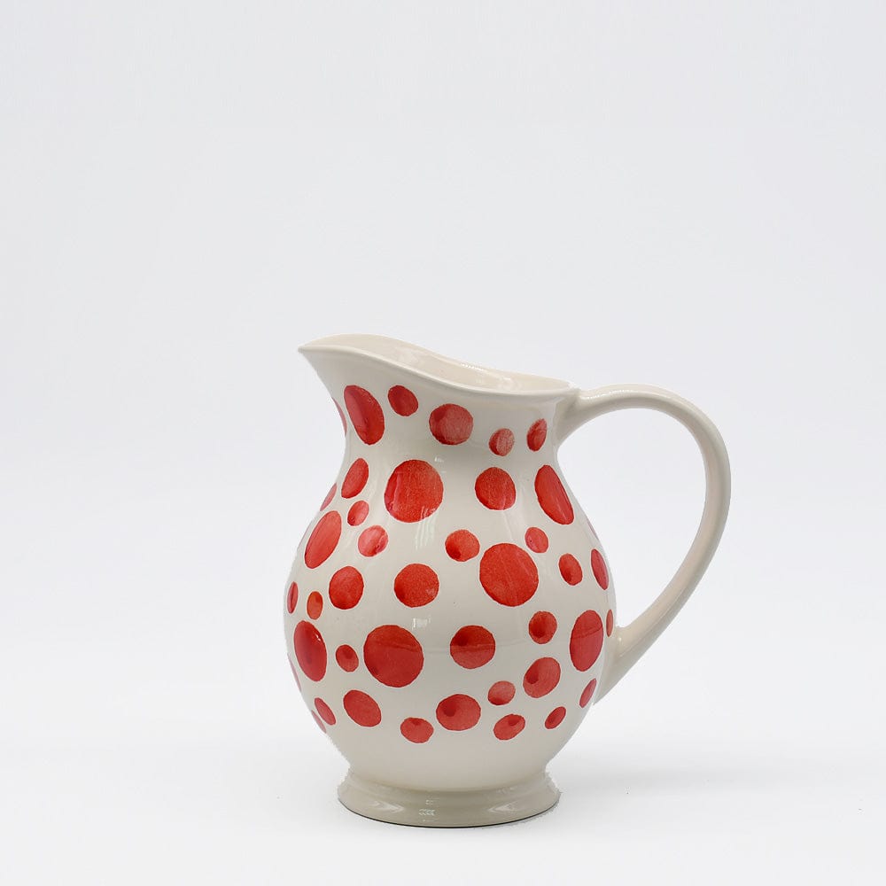 luisa-paix-o-pichet-pois-c-ramique-rouge-18-cm-artisanal image 1