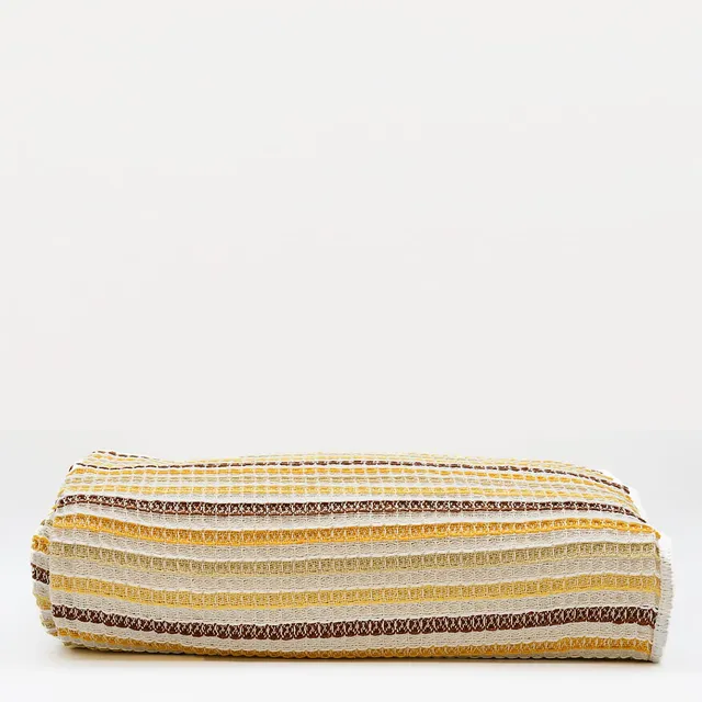 luisa-paix-o-plaid-couvre-lit-coton-jaune-240x200cm image 1
