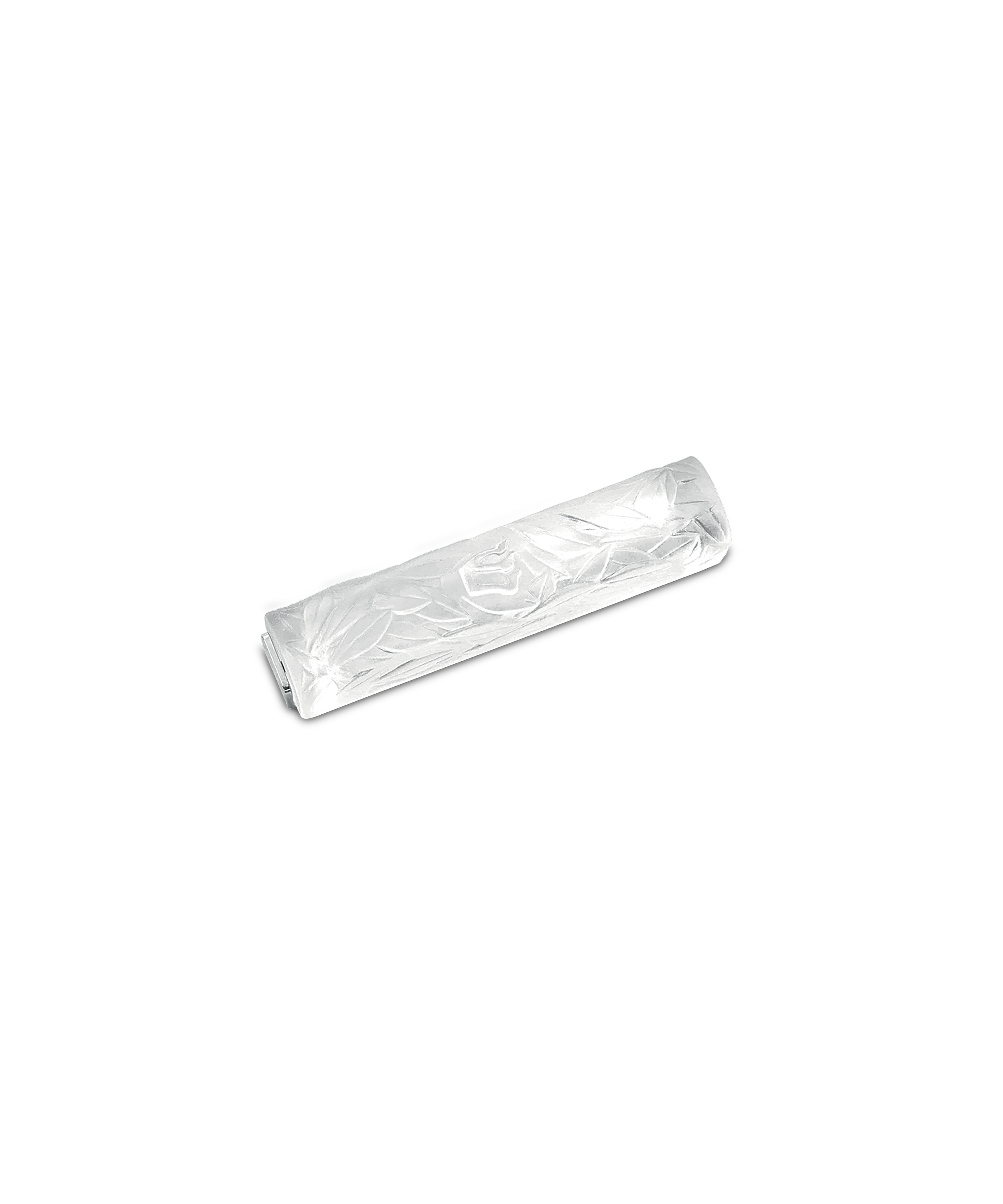 daum-art-cristal-mezuzah-feuille-d-olivier-cristal-blanc image 1