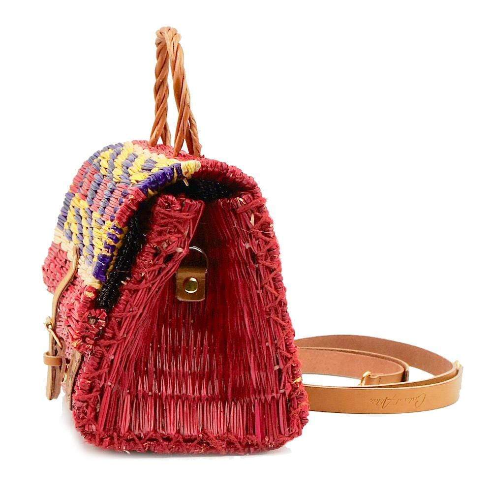 luisa-paix-o-sac-cartable-jonc-25-cm-rouge-multicolore-cuir image 3