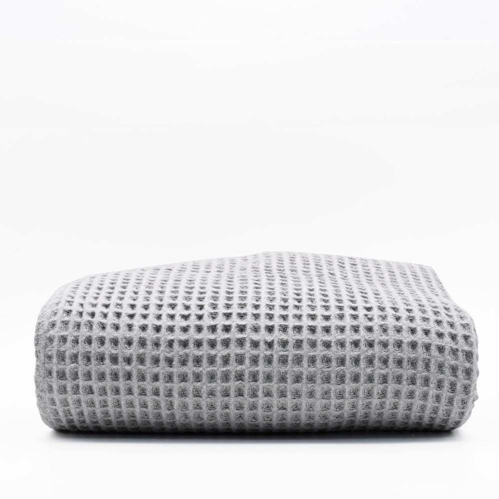 luisa-paix-o-plaid-coton-gaufr-gris-clair-200x140-cm image 1