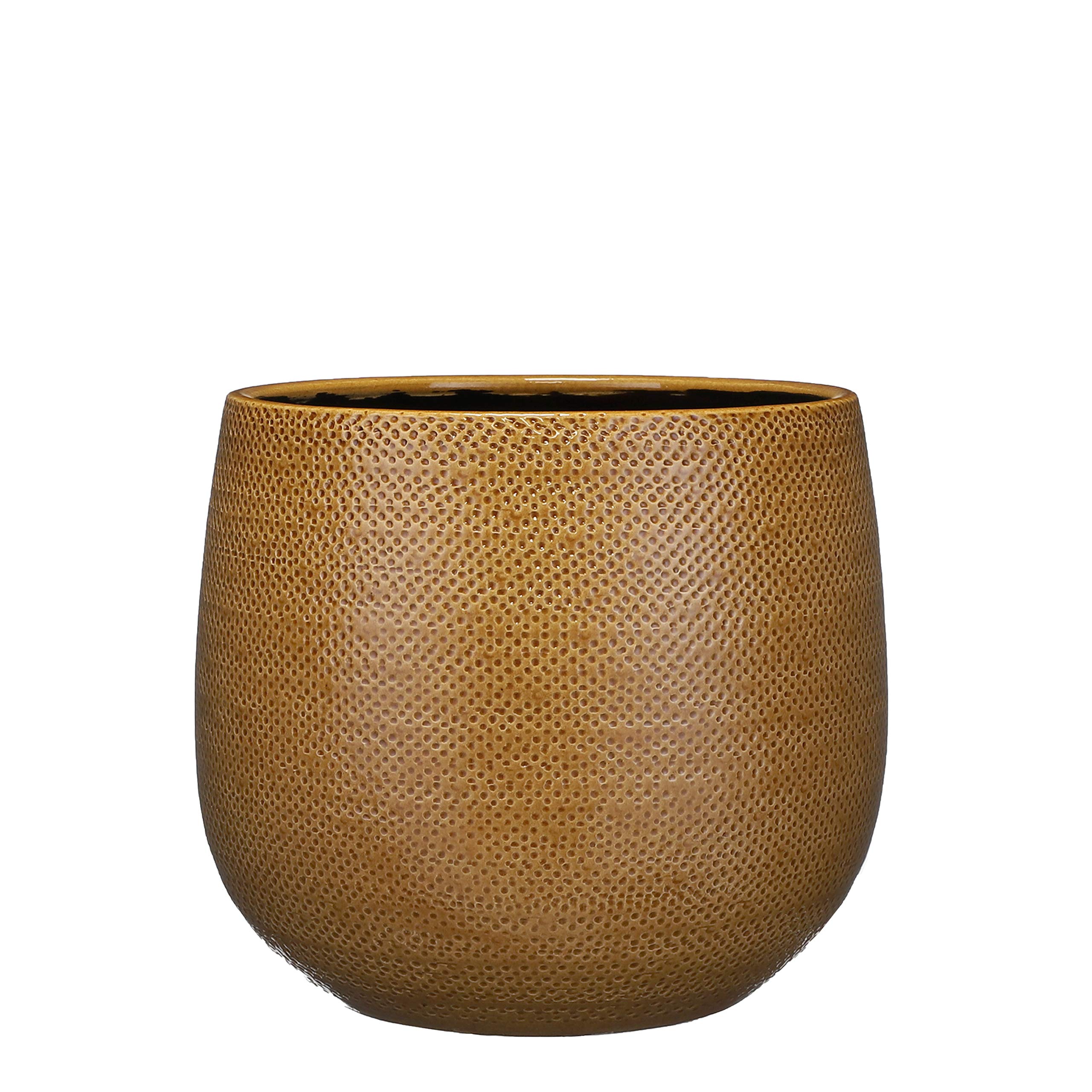 mica-gabriel-pot-de-fleurs-c-ramique-ocre-h25-x-29-cm image 1