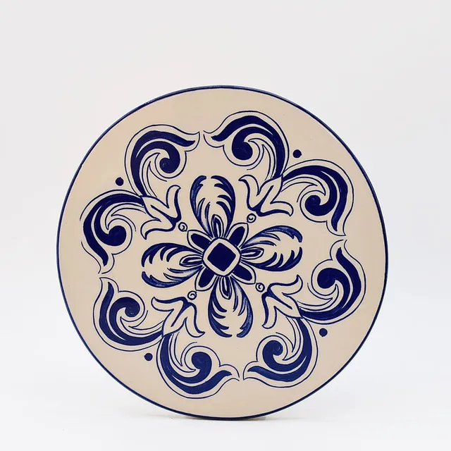 luisa-paix-o-floral-plateau-c-ramique-bleu-23-cm image 1
