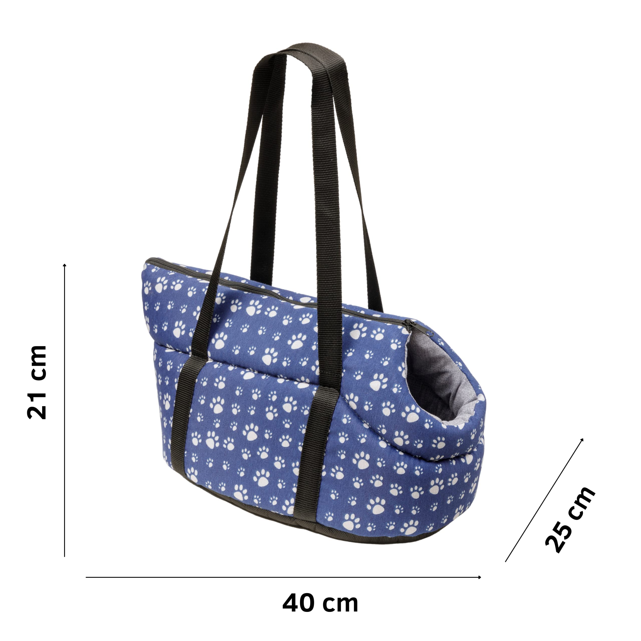 baroni-home-sac-transport-chien-gris-pattes-40-cm image 7