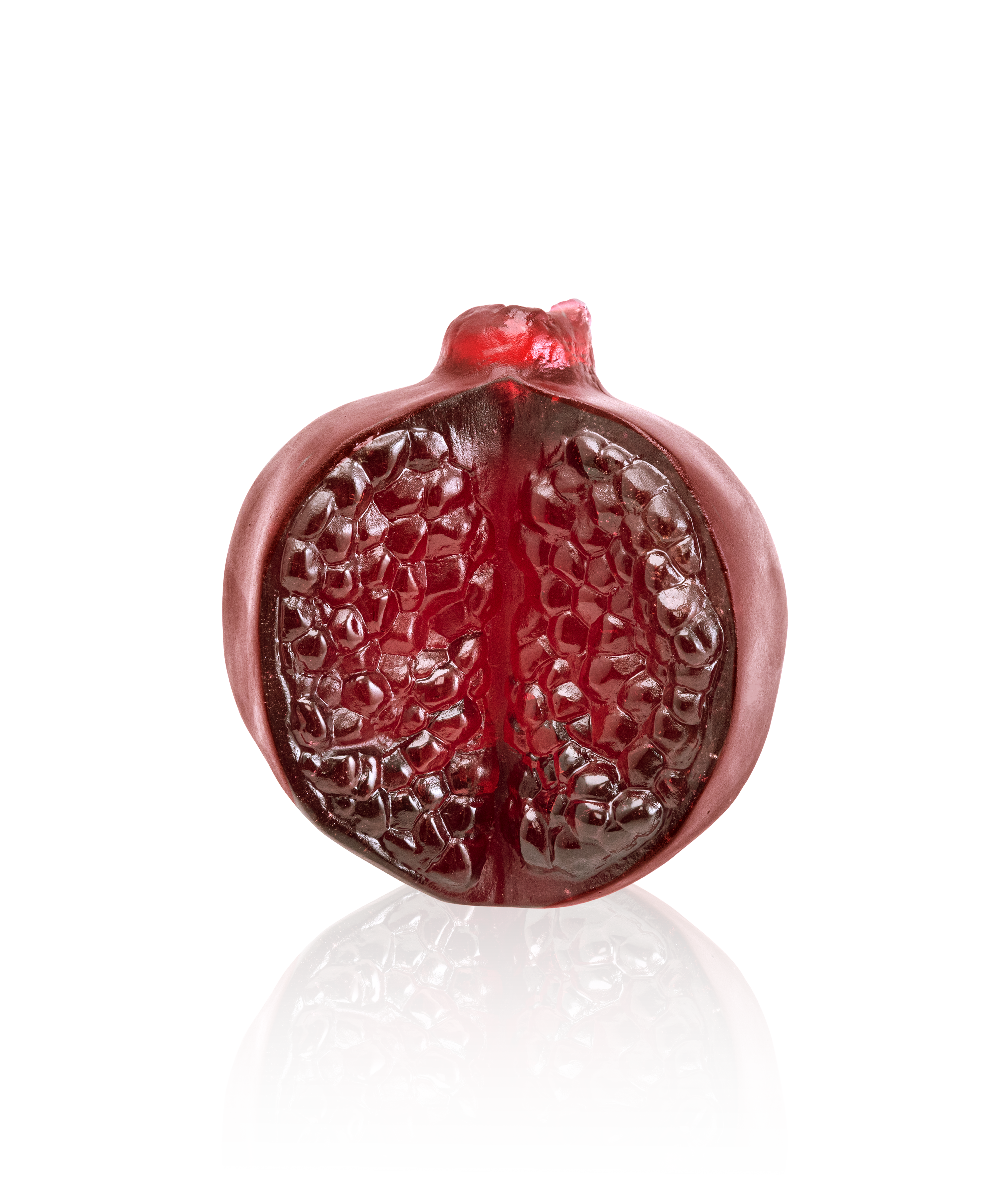 daum-tutti-frutti-grenade-sculpture-p-te-de-verre-rouge-299-ex image 1