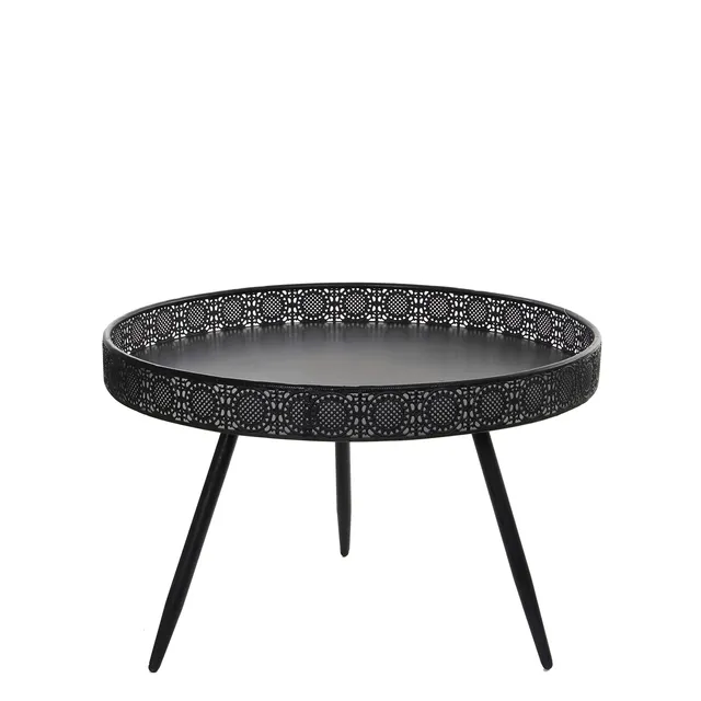 mica-lagune-table-d-appoint-fer-noir-70-cm image 1