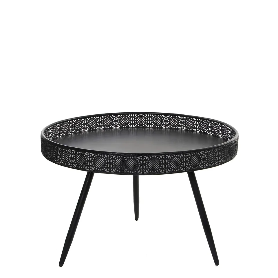 mica-lagune-table-d-appoint-fer-noir-70-cm image 1