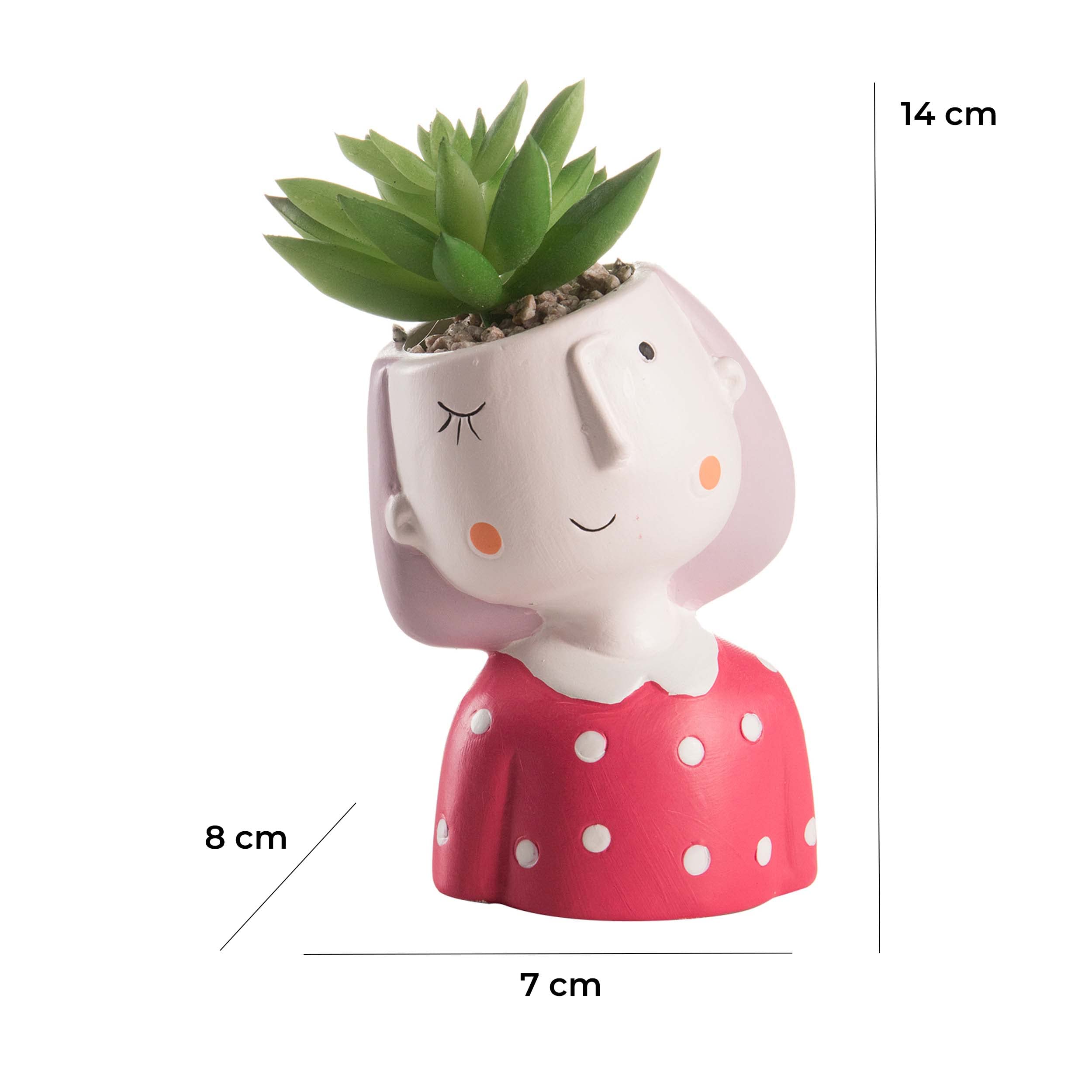 baroni-home-decorazioni-lot-4-vases-t-te-14-cm-plantes image 4