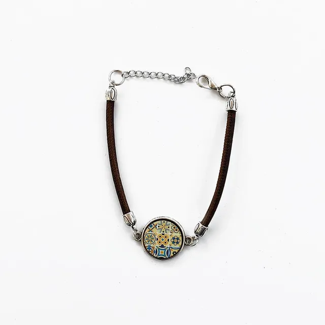 luisa-paix-o-azulejo-bracelet-coton-noir image 1
