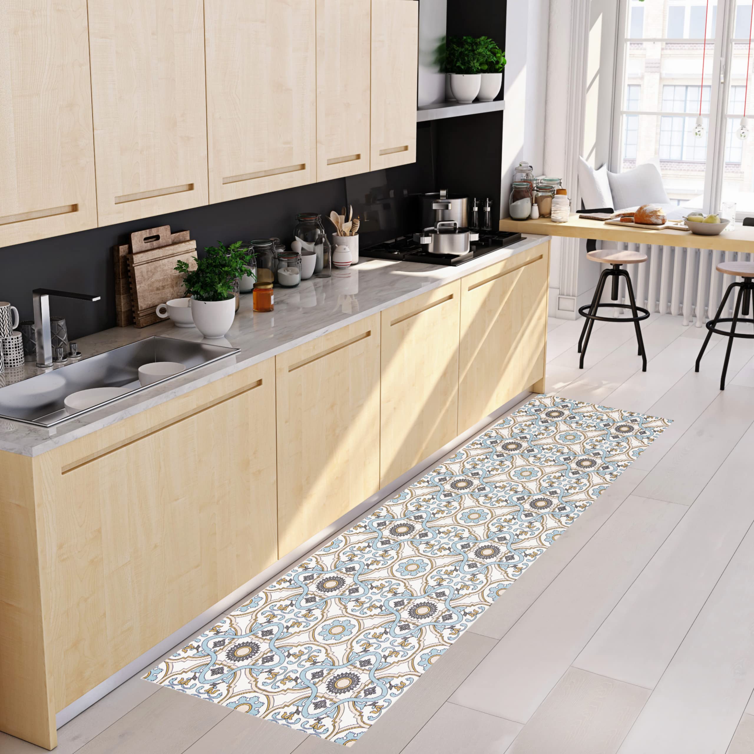 baroni-home-cucina-tapis-cuisine-pvc-180x60-avio-marron image 4