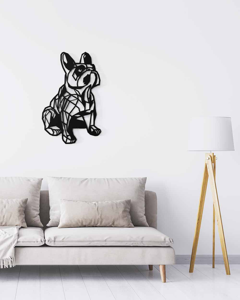 je-suis-art-animaux-bouledogue-fran-ais-one-line-d-coration-murale image 1