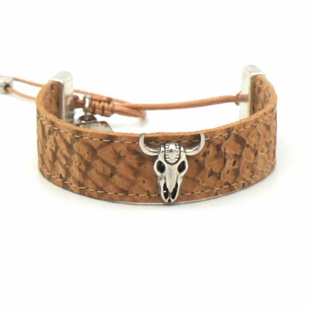 luisa-paix-o-bijoux-du-portugal-bull-bracelet-li-ge-beige-argent image 3
