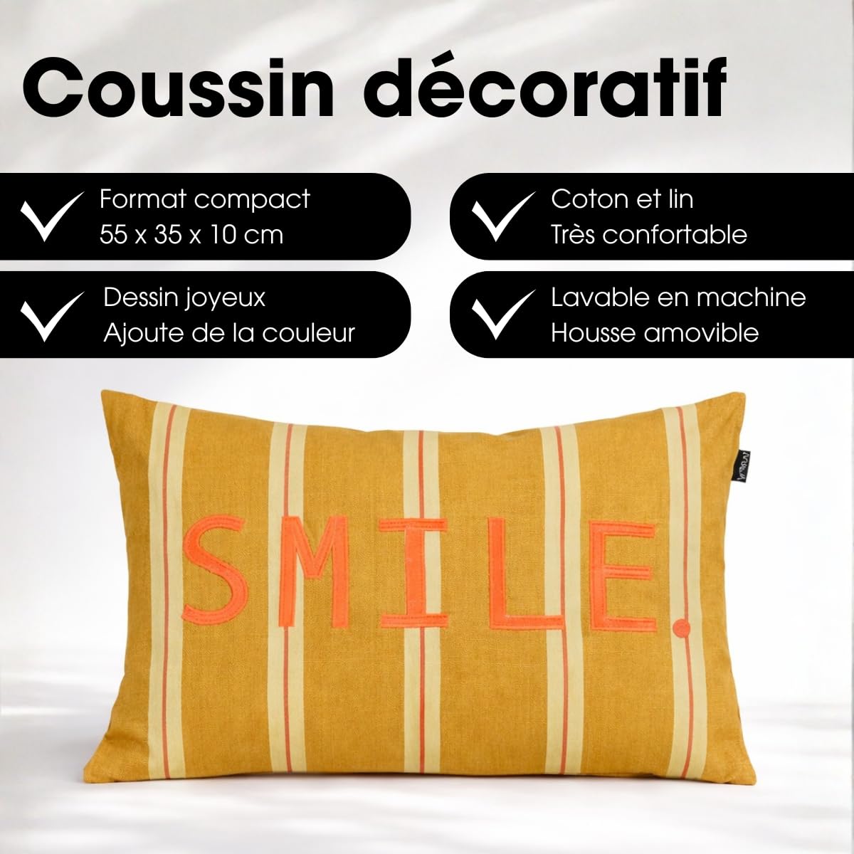 mica-decorations-smile-coussin-d-coratif-55x35-marron image 3