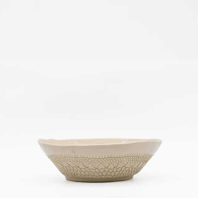 luisa-paix-o-vaisselle-portugaise-saladier-carimbada-beige-19-cm image 1