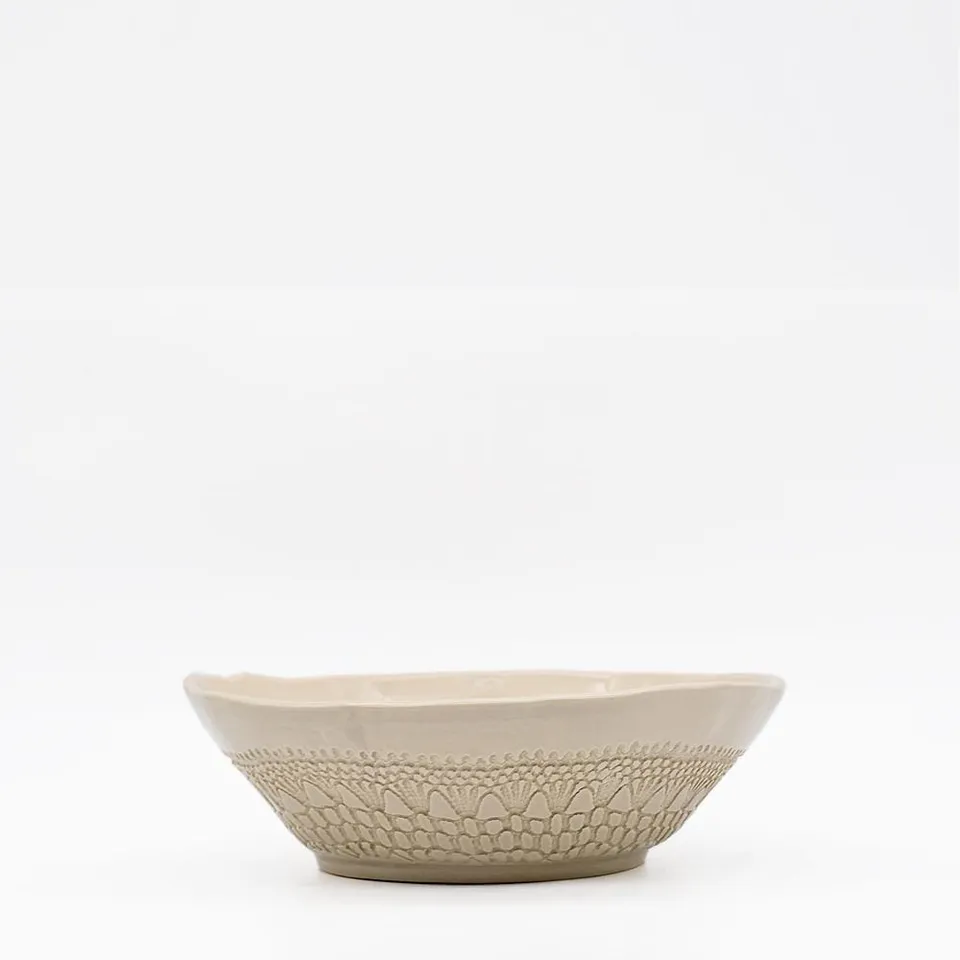 luisa-paix-o-vaisselle-portugaise-saladier-carimbada-beige-19-cm image 1