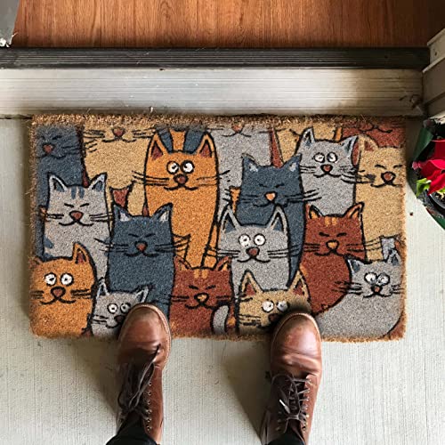baroni-home-paillasson-coco-70x40-cm-colonie-de-chats image 7
