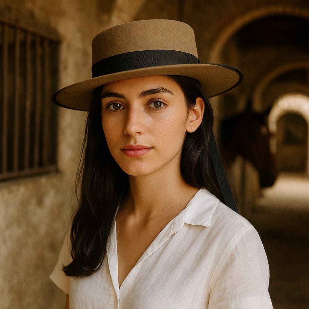 luisa-paix-o-toreiro-chapeau-feutre-camel-taille-58-laine image 3