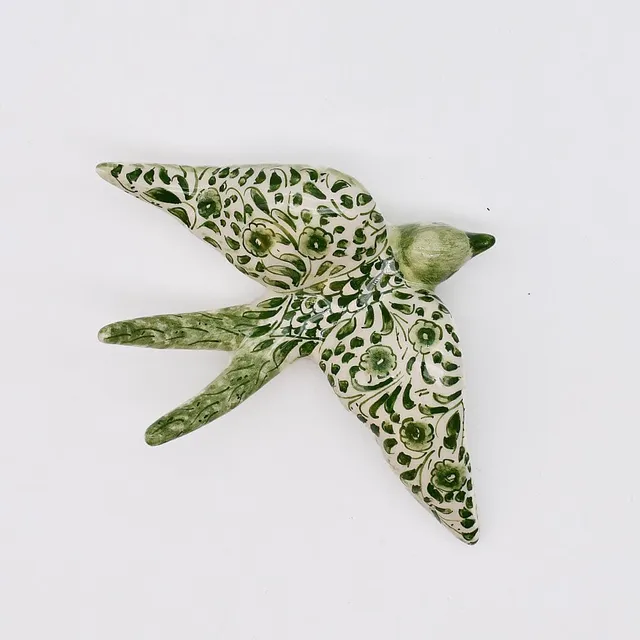 luisa-paix-o-hirondelle-c-ramique-coimbra-16x12-cm-verte image 1