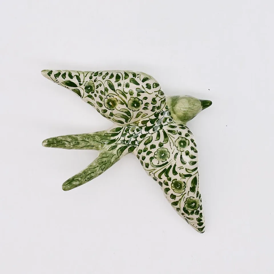 luisa-paix-o-hirondelle-c-ramique-coimbra-16x12-cm-verte image 1