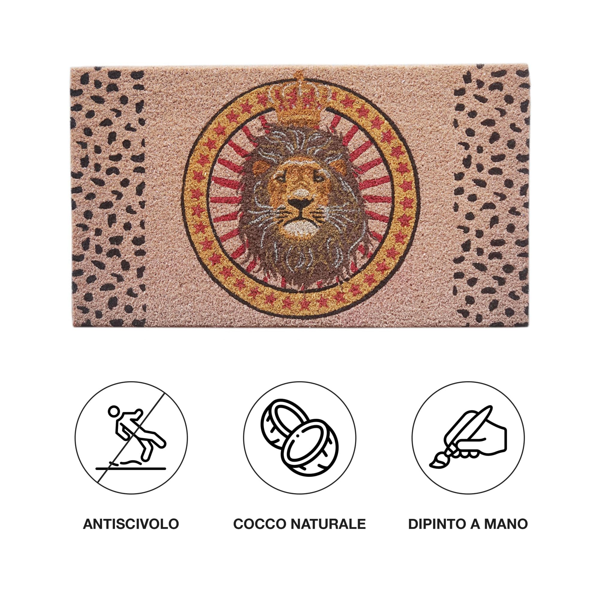baroni-home-tessile-casa-paillasson-lion-70x40-cm-coco image 4