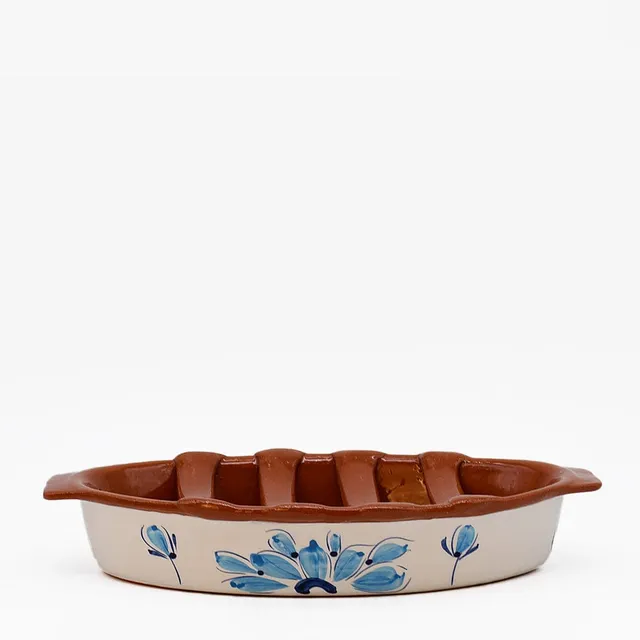 luisa-paix-o-grille-chouri-o-plat-turquoise-24x13cm-argile image 1