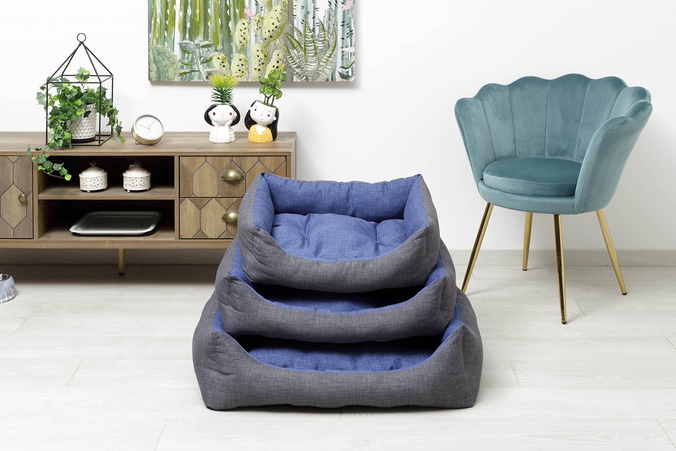 baroni-home-pet-lit-chien-s-gris-bleu-45x60-cm-lavable image 6