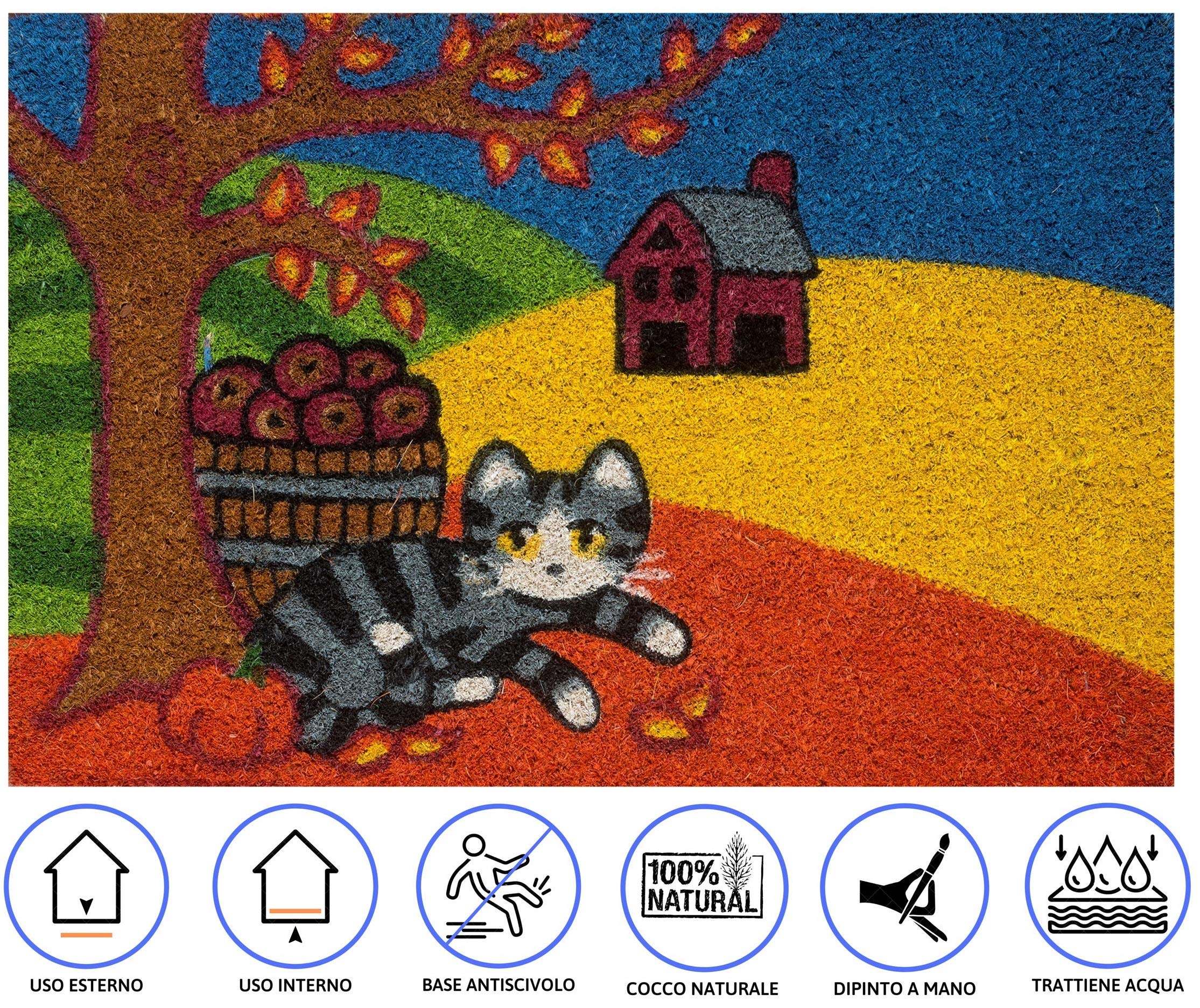 baroni-home-tessile-casa-paillasson-coco-chat-gris-automne-60x40 image 5