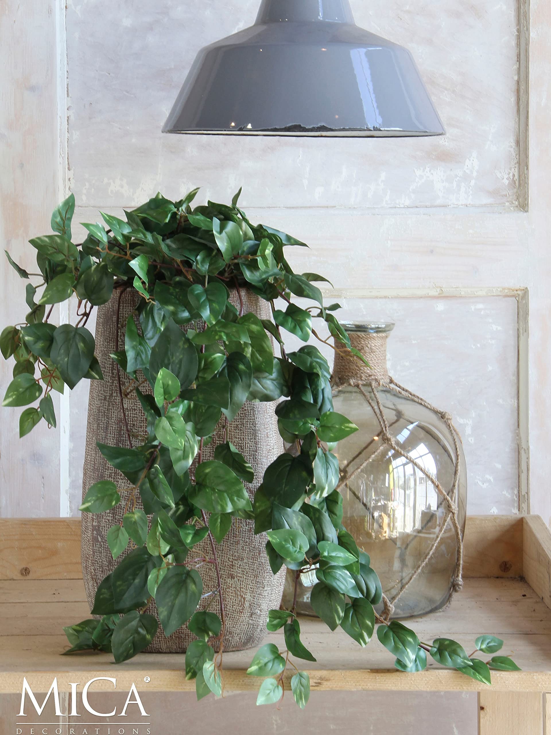 mica-decorations-artificial-plants-scindapsus-suspendu-vert-80-cm image 4