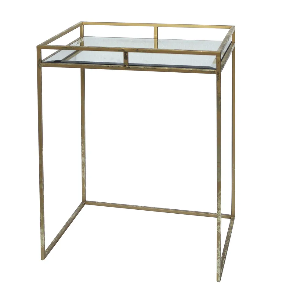 baroni-home-glam-table-basse-m-tal-dor-plateau-verre-miroir image 1