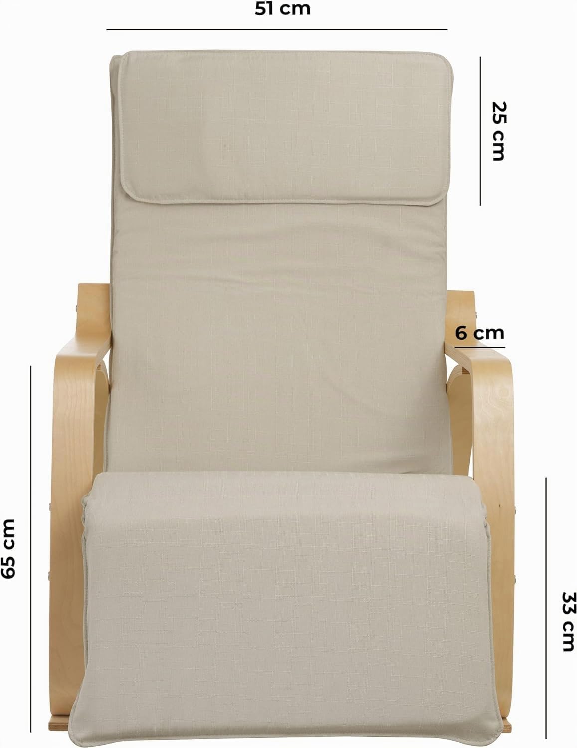baroni-home-poltrone-fauteuil-bascule-beige-tissu-67x82x98 image 4