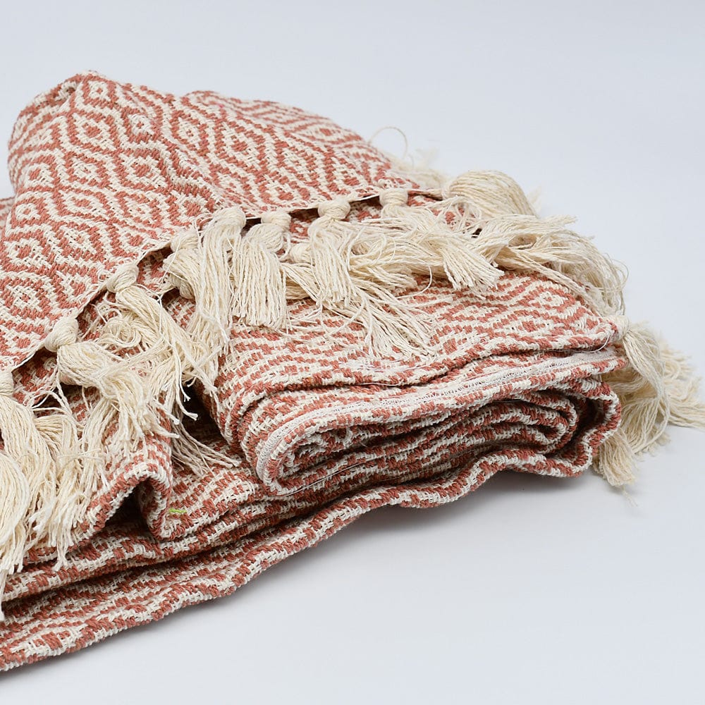 luisa-paix-o-losango-plaid-coton-terracotta-135x200 image 2