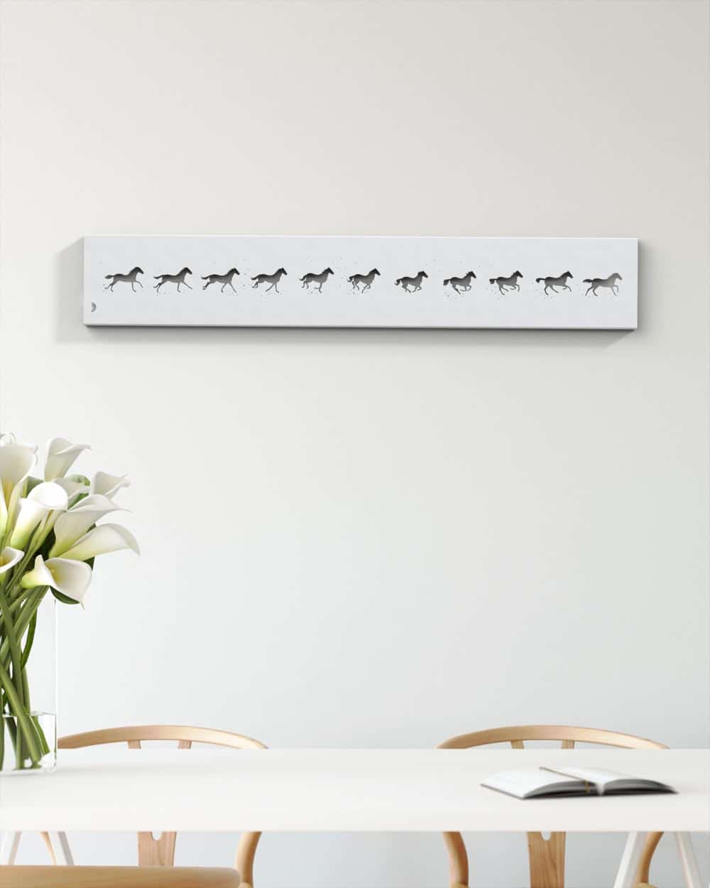 je-suis-art-cheval-courant-tableau-m-tal-mural-animal image 1
