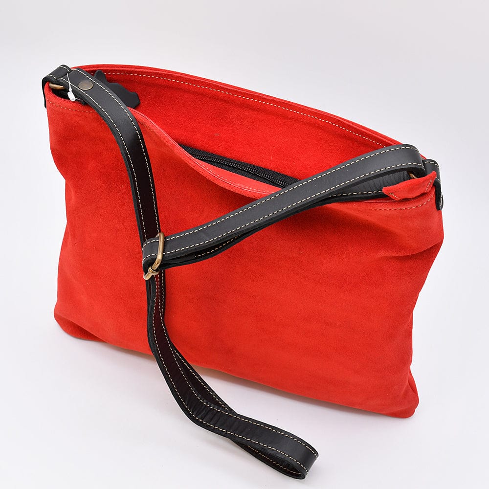 luisa-paix-o-accessoires-sac-bandouli-re-daim-rouge-30cm image 2