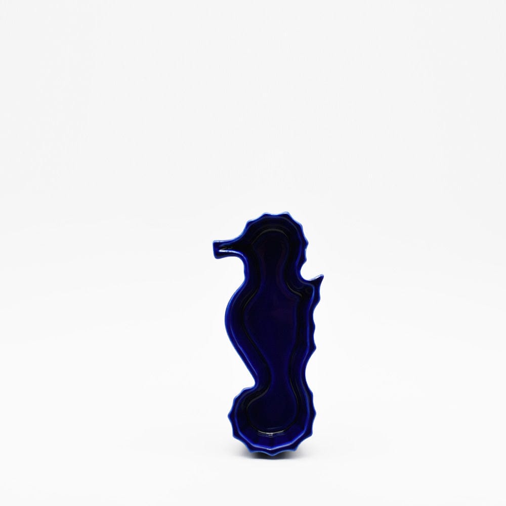 luisa-paix-o-vaisselle-portugaise-plat-hippocampe-bleu-18-cm-c-ramique image 1