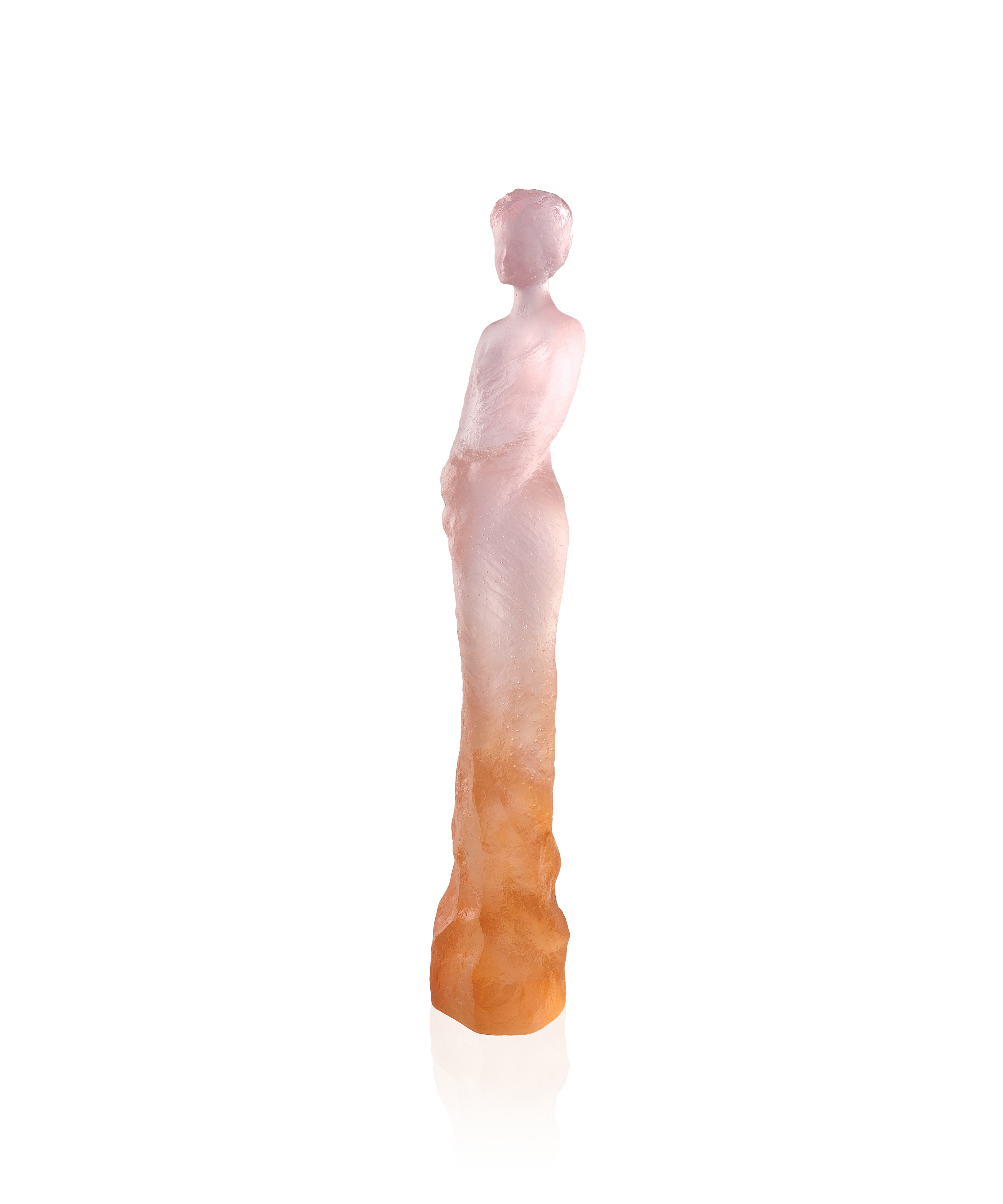 daum-eug-nie-sculpture-cristal-rose-jaune-375-ex image 1